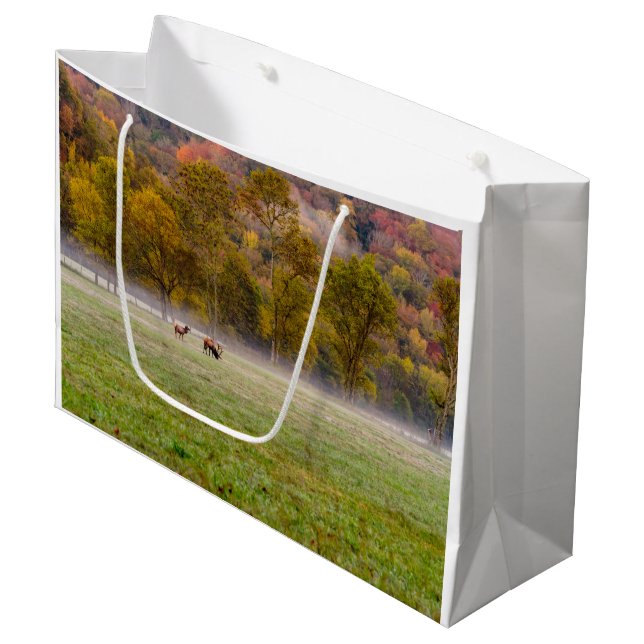 Grazing Elk Couple Large Gift Bag (Front Angled)