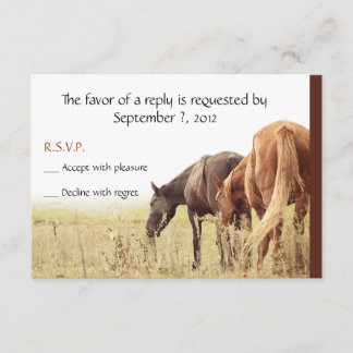 Grazing Horses - RSVP Cards