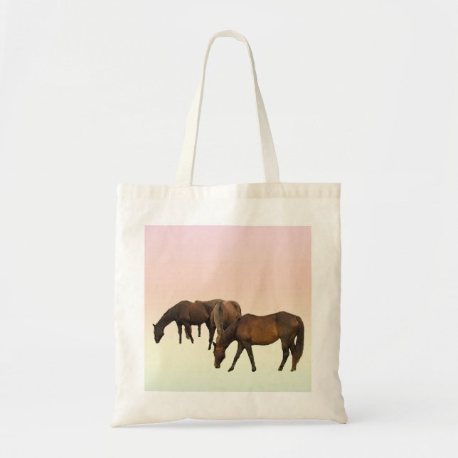 Grazing Horses Tote Bag (Front)