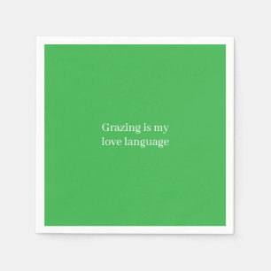 'Grazing Is My Love Language' Fun Foodie Approved Napkin