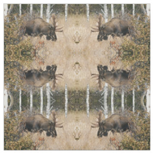 Grazing Moose Fabric
