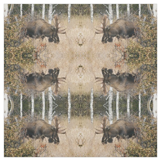 Grazing Moose Fabric (Swatch)