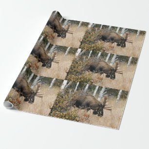Grazing Moose Wrapping Paper