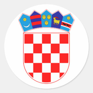 Grb Hrvatske, Croatian coat of arms Classic Round Sticker