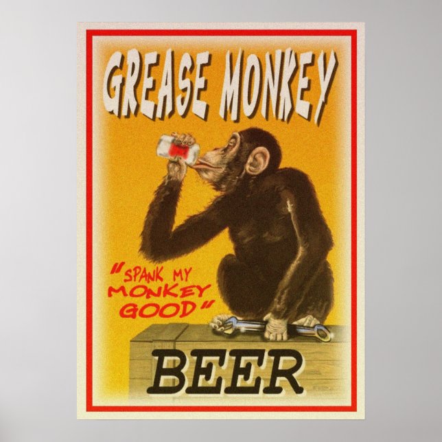 grease monkey beer poster (Front)
