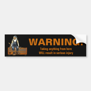 Grease Monkey Customised Toolbox Sticker (Orange)