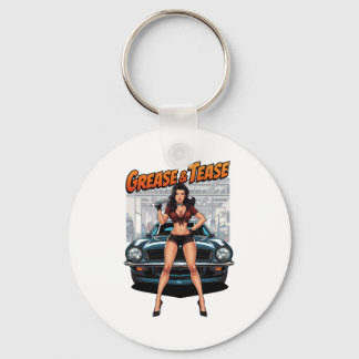 Grease & Tease – Hot Rod Pin-Up Girl Key Ring
