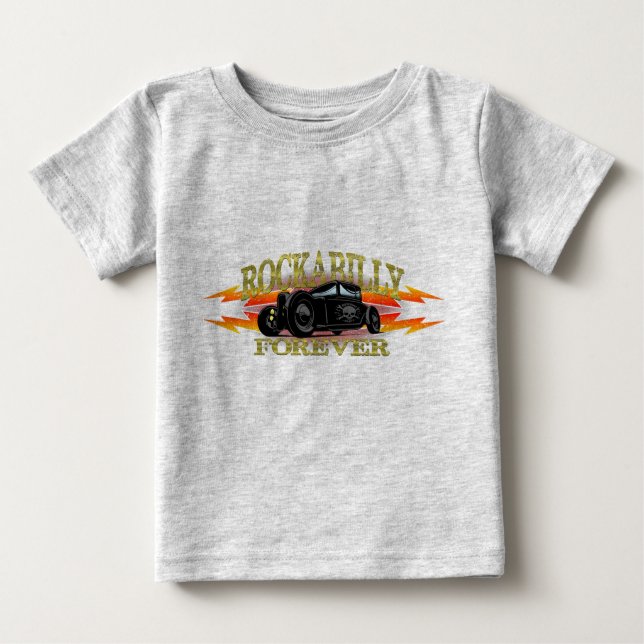 Greaser Rockabilly Hot Rod Baby T-Shirt (Front)