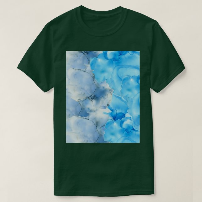 Greasy Blue Minimal T-Shirt (Design Front)