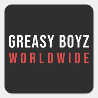 Greasy Boyz Worldwide Bar Logo Square Sticker