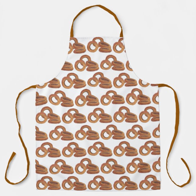 Greasy Deep Fried Onion Rings Junk Food Apron (Front)