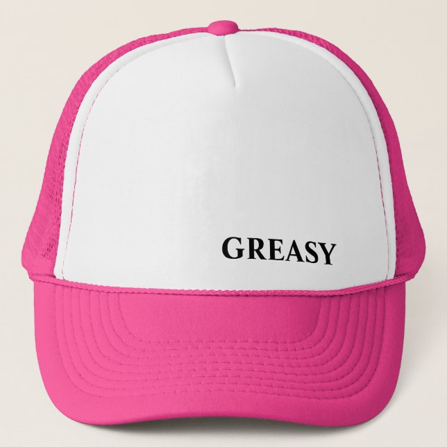 GREASY Girls trucker mesh motocross racing bikes Trucker Hat (Front)