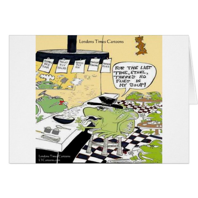 Greasy Spoon For Frogs Funny Gifts & Cards (Front Horizontal)