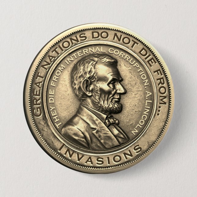 Great Abraham Lincoln Quotes 7.5 Cm Round Badge (Front)