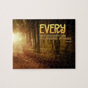 "Great achievements" Inspirational Quote Jigsaw Puzzle