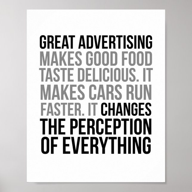 Great Advertising Poster (Front)