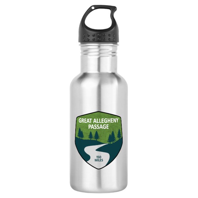 Great Allegheny Passage 532 Ml Water Bottle (Front)