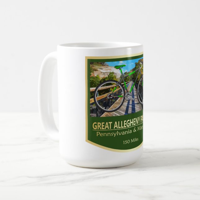 Great Allegheny Passage (bike2) Coffee Mug (Front Left)