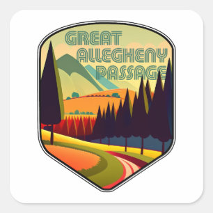 Great Allegheny Passage Colors Square Sticker