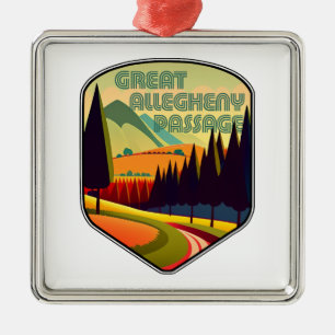 Great Allegheny Passage Colours Metal Ornament