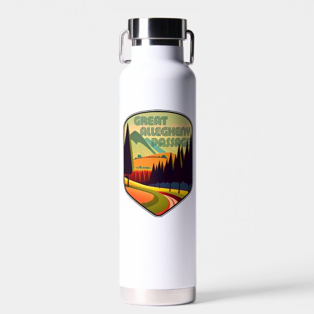 Great Allegheny Passage Colours Water Bottle (Front)