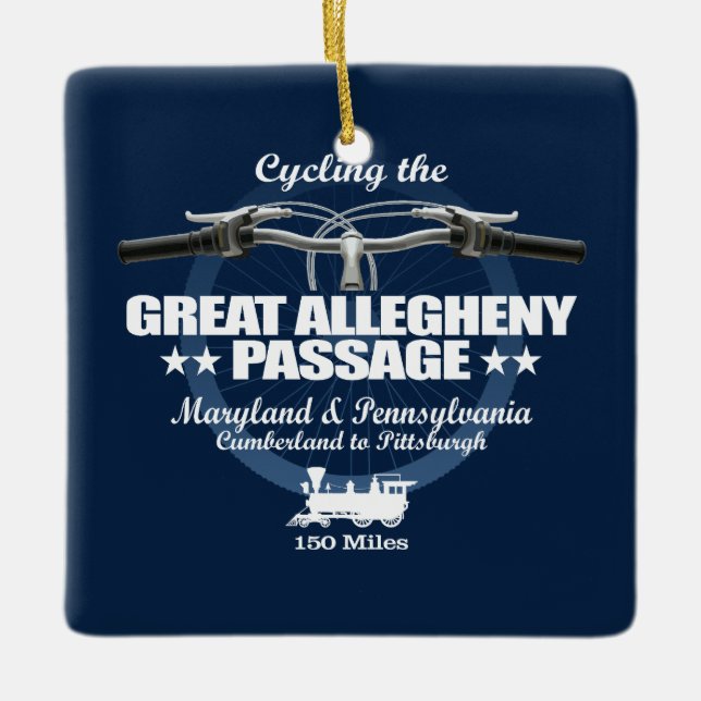 Great Allegheny Passage (H2) Ceramic Ornament (Front)