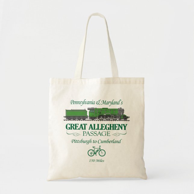 Great Allegheny Passage (RT2) Tote Bag (Front)