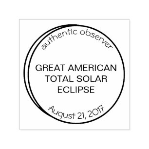 Great American Solar Eclipse Authentic Observer Self-inking Stamp