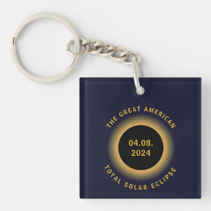 Great American Total Solar Eclipse 8 April, 2024 Key Ring