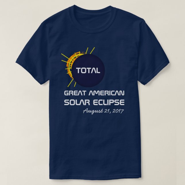 Great American Total Solar Eclipse customisable T-Shirt (Design Front)