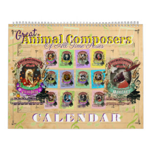 Great Animal Classical Music Composers Calendar