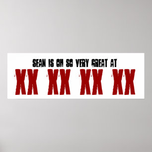 Great Any Year Birthday Party Banner Custom Name Poster