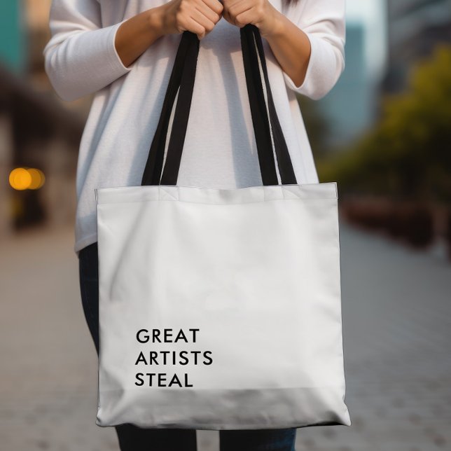 Great Artists Steal Black and White Tote Bag (Creator Uploaded)