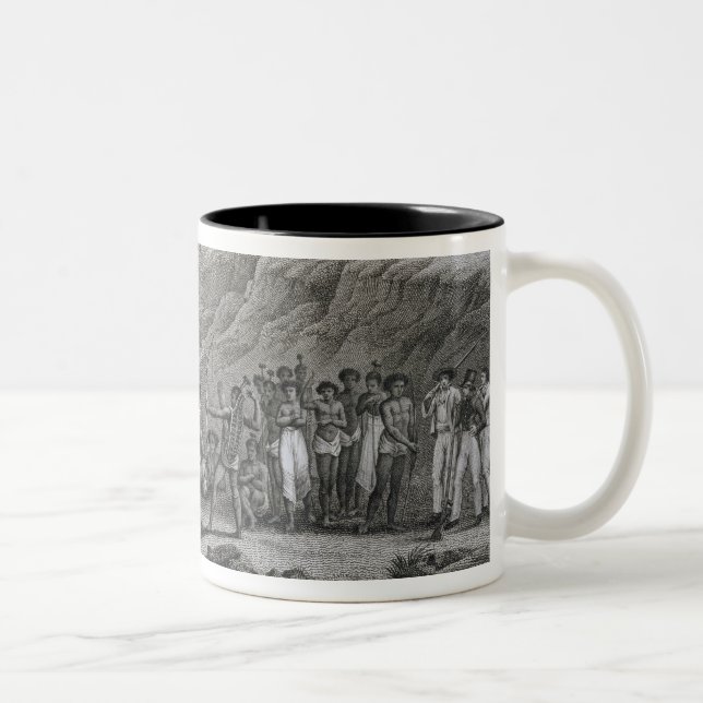 Great Asian Archipelago: French explorers with nat Two-Tone Coffee Mug (Right)