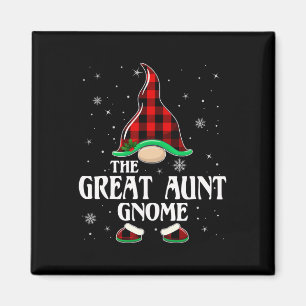 Great Aunt Gnome Buffalo Plaid Family Group Christ Magnet
