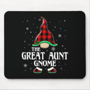 Great Aunt Gnome Buffalo Plaid Family Group Christ Mouse Pad