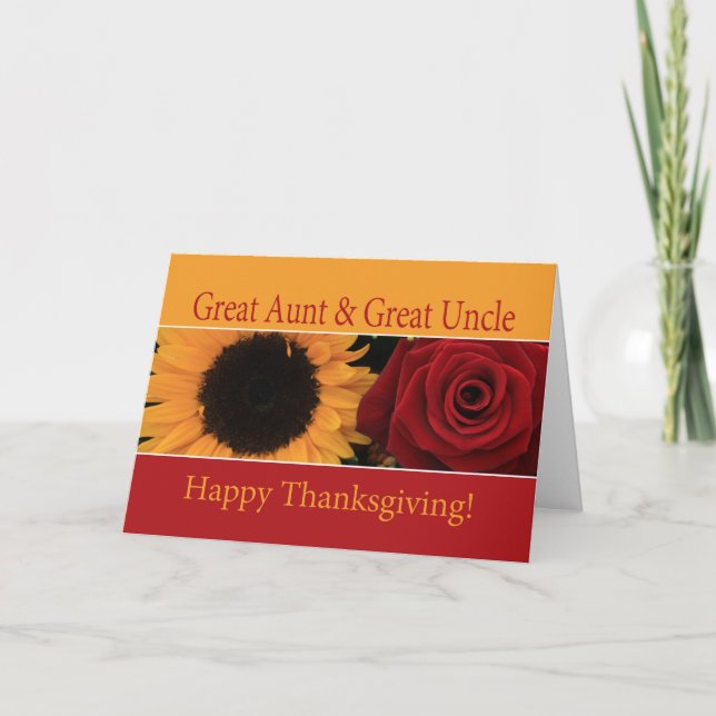 Great Aunt & Great Uncle Thanksgiving Card (Front)