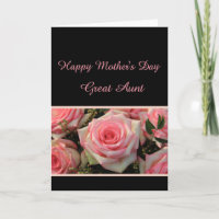 Great Aunt   Happy Mother's Day rose card