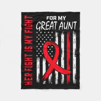 Great Aunt Heart Disease Awareness Month Products  Fleece Blanket