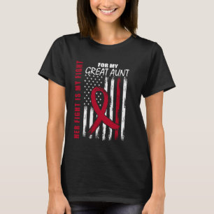 Great Aunt Multiple Myeloma Awareness American Fla T-Shirt
