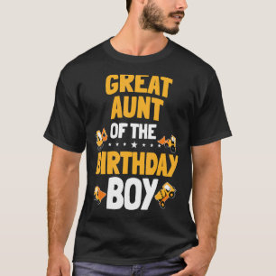 Great Aunt Of The Birthday Boy Construction Worker T-Shirt