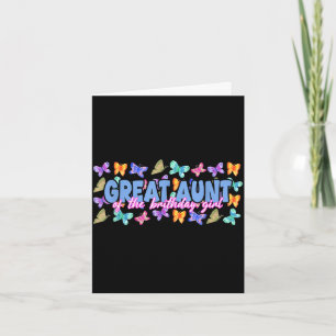 Great aunt of the birthday girl butterfly family card