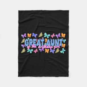 Great aunt of the birthday girl butterfly family fleece blanket