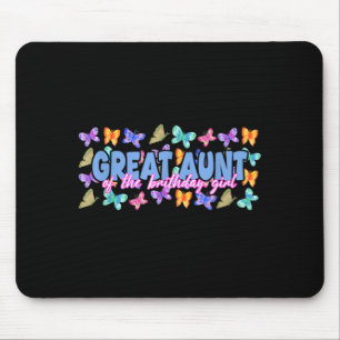 Great aunt of the birthday girl butterfly family mouse pad