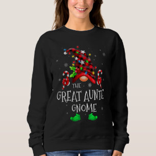 Great Auntie Gnome Buffalo Plaid Matching Family C Sweatshirt