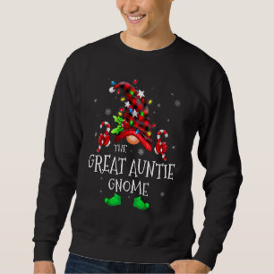 Great Auntie Gnome Buffalo Plaid Matching Family C Sweatshirt