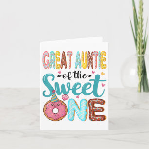Great Auntie Of The Sweet One 1st Birthday Girl Do Card