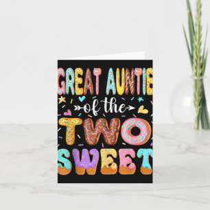 Great Auntie Of The Two Sweet 2nd Birthday Girl Do Card