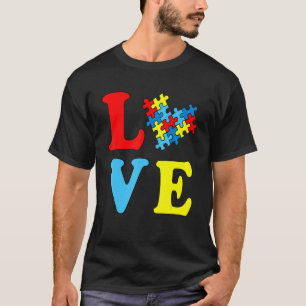 Great Autism Awareness Love Adorable Autism Puzzle T-Shirt