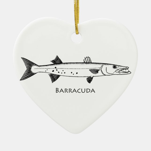 Great Barracuda Logo Ceramic Tree Decoration (Front)